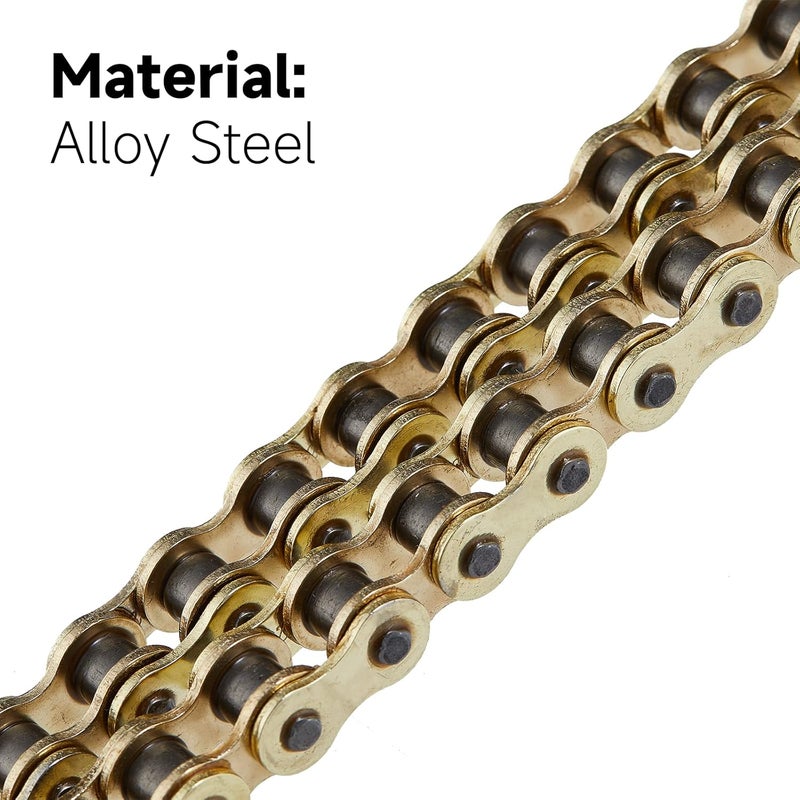 HILAKE 428 Motorcycle Chain 120 Links Non O-Ring with Connecting Master Link and Chain Breaker Heavy Duty Drive Chain for Motorcycle Bicycle Go Kart Mini Trail Bike - Image 3